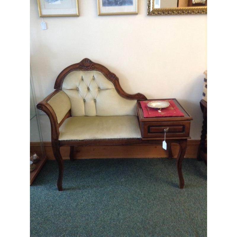 Carved Back Telephone Table