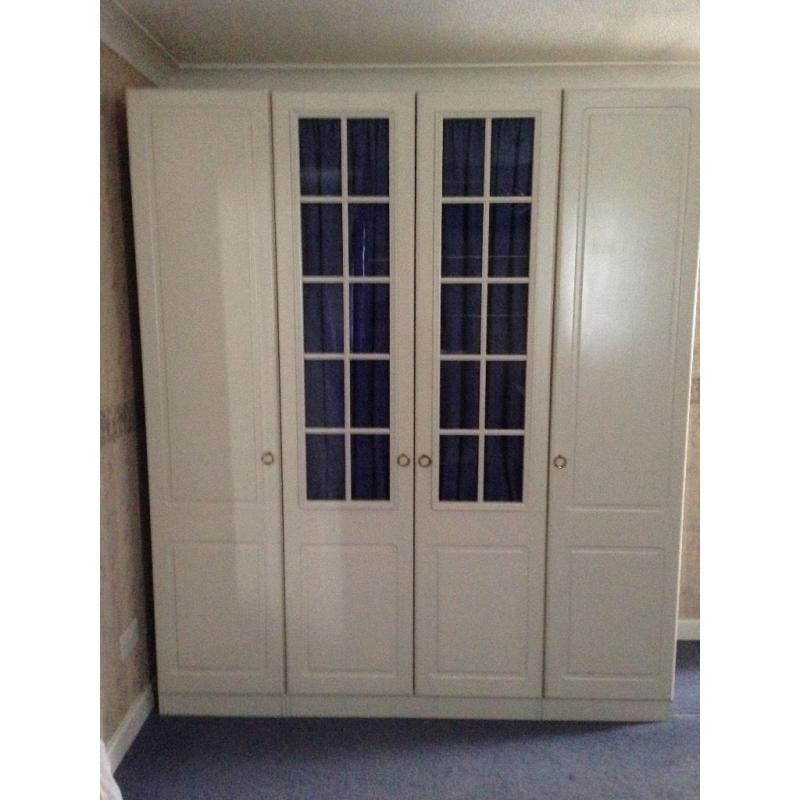 Ivory Schreiber free standing wardrobes with matching drawers and dressing table