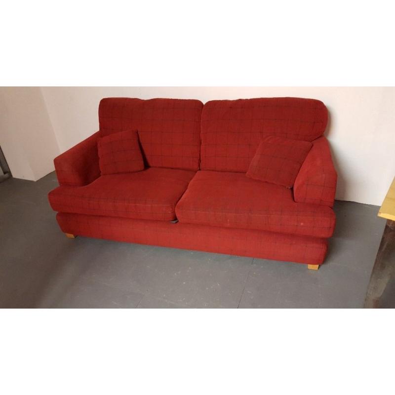 Red Chequered sofa