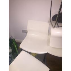 White Dining room chairs X 4 (four)