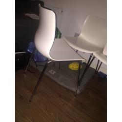 White Dining room chairs X 4 (four)