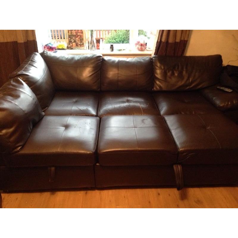 Leather corner sofa bed needs gone asap