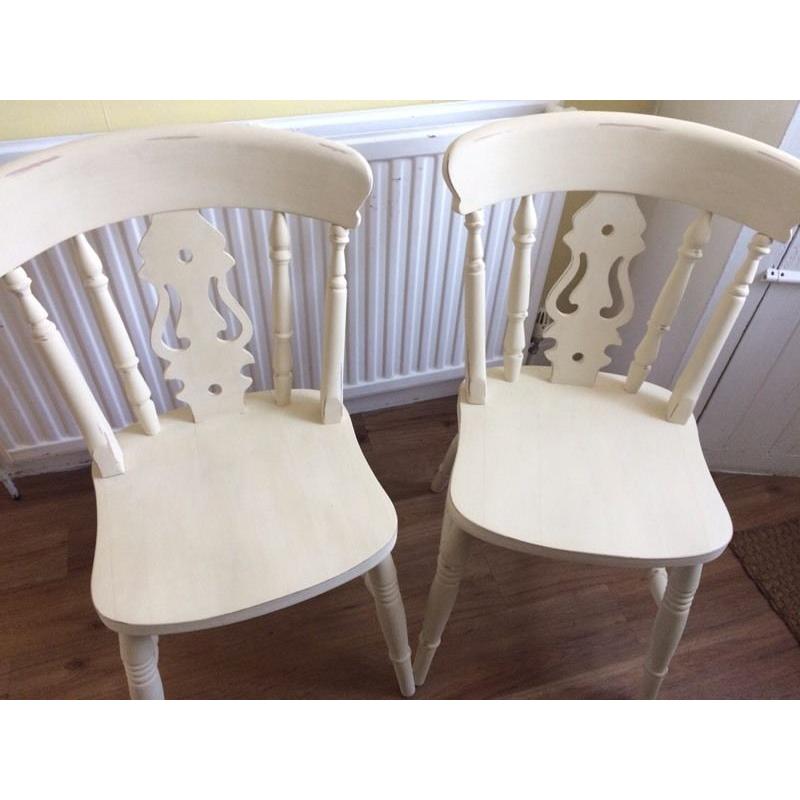 Annie Sloan painted Solid Pine Four Chairs (Free Delivery)