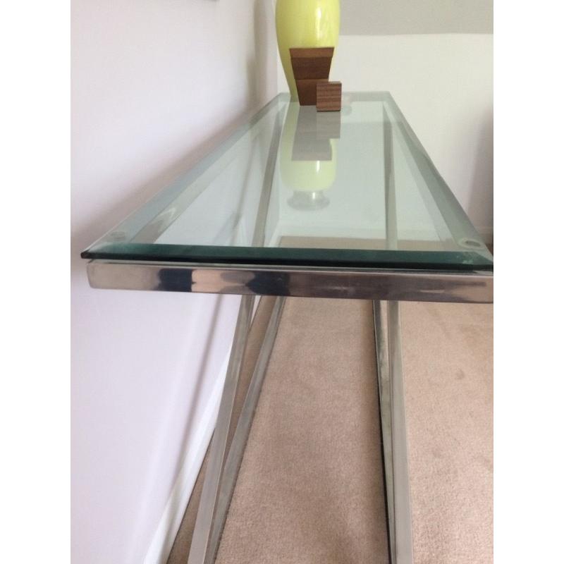 Sideboard glass steel