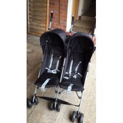 4baby black Double buggy