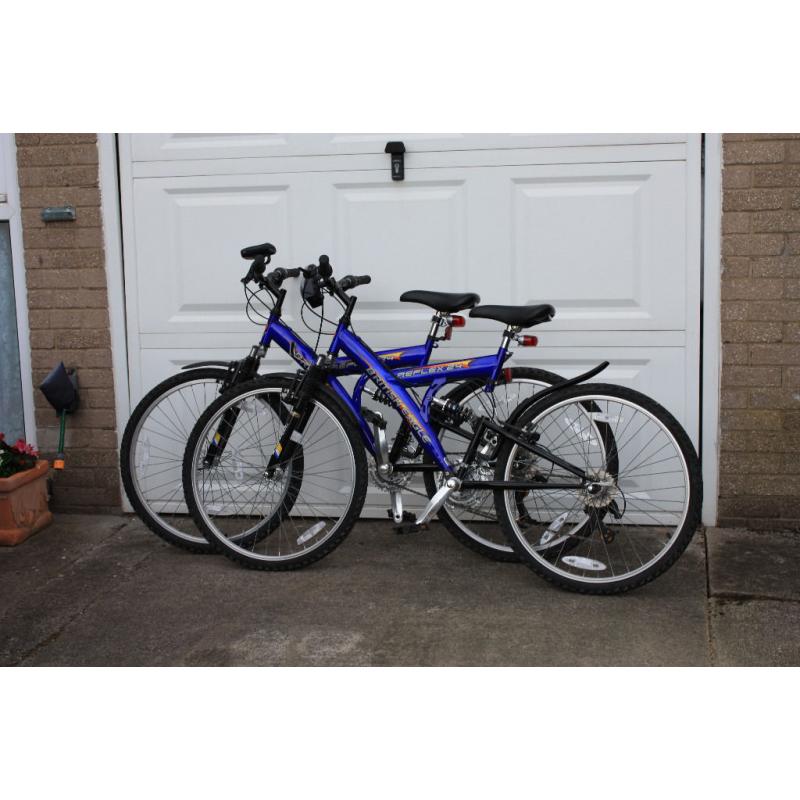 Two Adult Unisex British Eagle Reflex 24 Inch Wheels Mountain Bikes. Good Condition Kept In Garage.