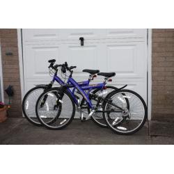 Two Adult Unisex British Eagle Reflex 24 Inch Wheels Mountain Bikes. Good Condition Kept In Garage.