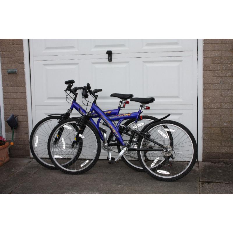 Two Adult Unisex British Eagle Reflex 24 Inch Wheels Mountain Bikes. Good Condition Kept In Garage.