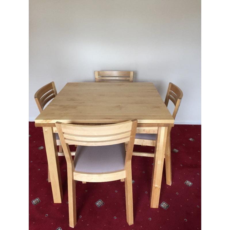 DINING TABLE (EXTENDING) AND 4 CHAIRS - Last chance going to charity next week!