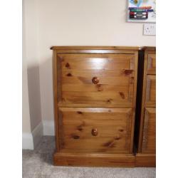 Solid Pine Corner Desk & matching Filing Cabinet