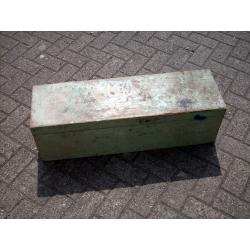 Lovely Vintage Wooden Green Box full of tools