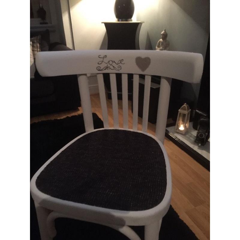 Shabby chic 1920's Calligraphy chair