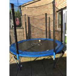 8ft trampoline with safety net and ladder