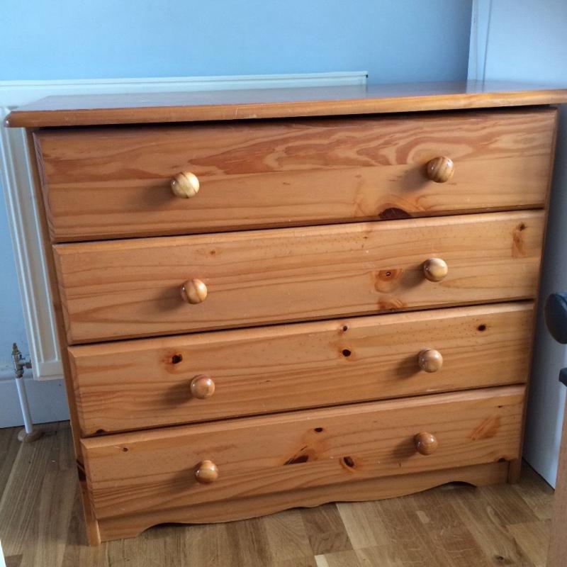 2 x Solid Pine Chest of Drawers