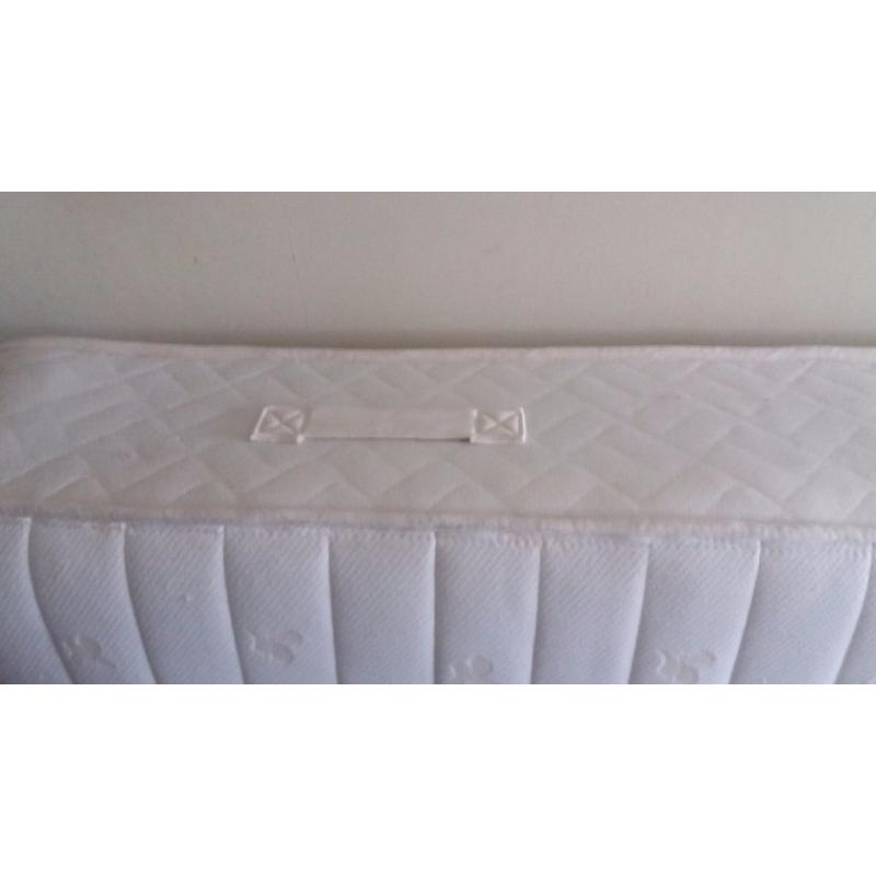 Memory foam top layer twin spring double mattress.