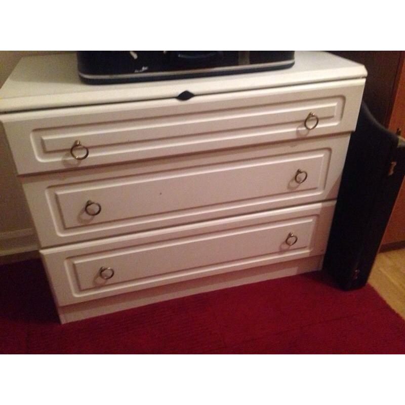 Lovely set of white drawers