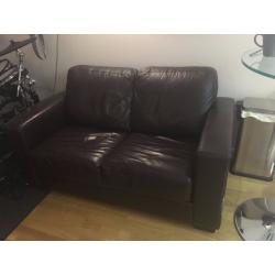 Leather 2 Seater Sofa Bed Great condition. Collection only