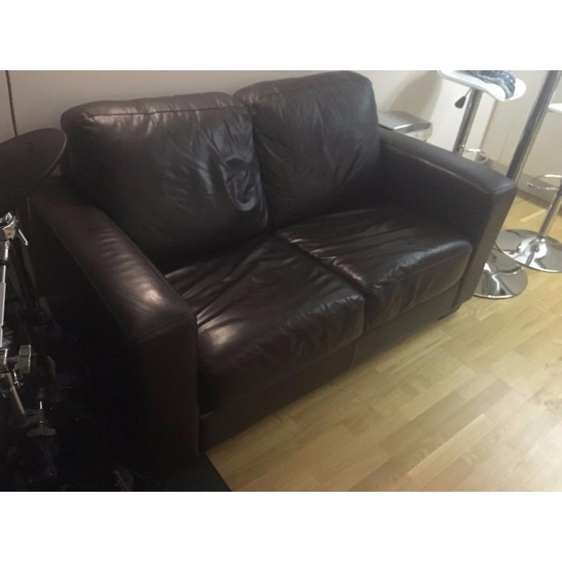 Leather 2 Seater Sofa Bed Great condition. Collection only