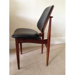 4 vintage mid century Elliott's of Newbury 1960's teak dinning chairs