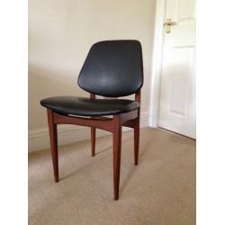 4 vintage mid century Elliott's of Newbury 1960's teak dinning chairs