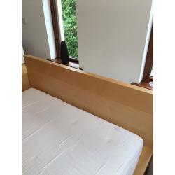 IKEA MALM double bed for sale - Beech wood effect