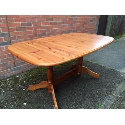 Solid wood dining table and 6 chairs