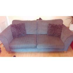 3 seater grey fabric and 2 seater incl sofa bed for sale. Excellent condition