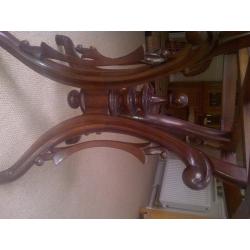 Hand Carved Mahogany /Marble occasional table. ,