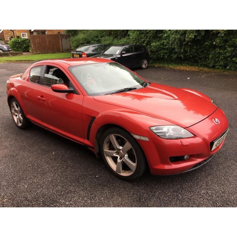 Mazda RX-8 231PS 2616cc Petrol 6 speed manual 4 door coupe 04 Plate 23/03/2004 Red