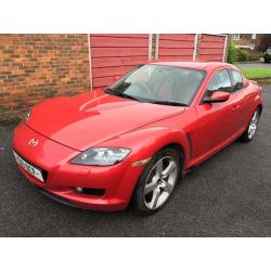 Mazda RX-8 231PS 2616cc Petrol 6 speed manual 4 door coupe 04 Plate 23/03/2004 Red