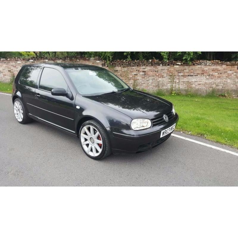 VW GOLF GT TDI 2003, THREE DOOR. 100,000 MILES. BLACK WITH IVORY LEATHER.