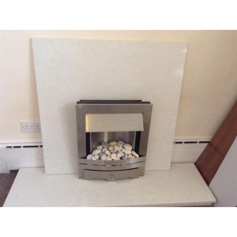 Marble hearth and back plate