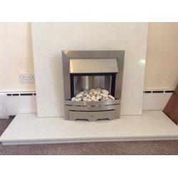 Marble hearth and back plate