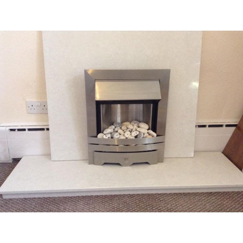 Marble hearth and back plate