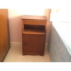 Vintage 1940's bedside cabinet