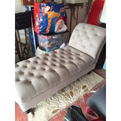 Grey chaise lounge