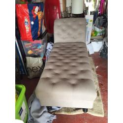 Grey chaise lounge