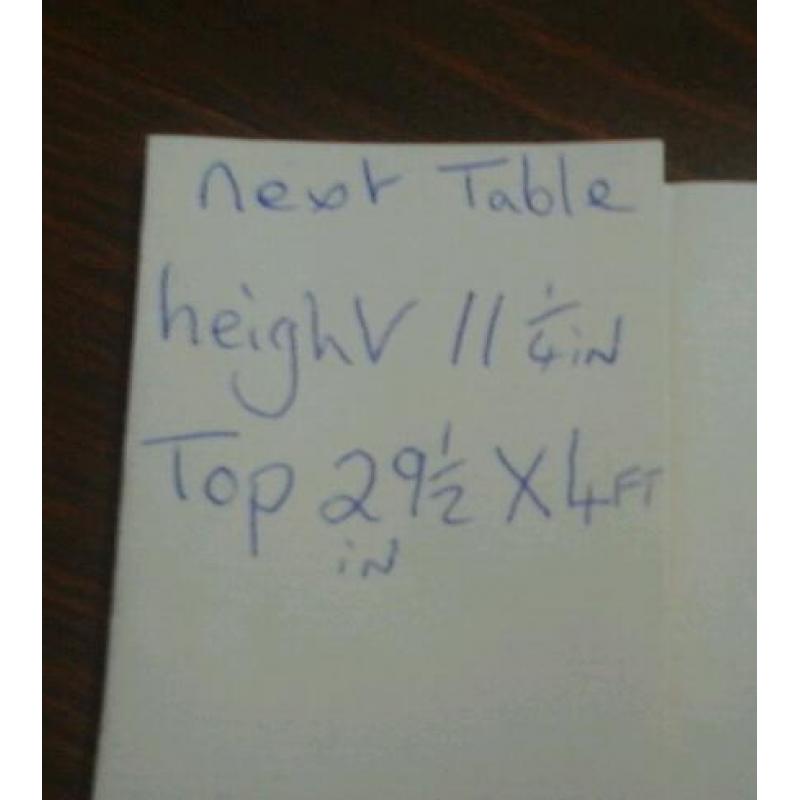 Next table