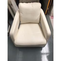 Two gorgeous white leather chairs