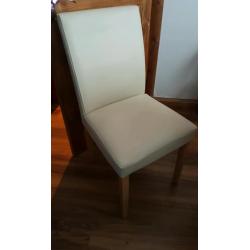 Extendable Beech Table and 4 Chairs