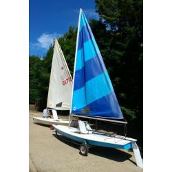 Laser Radial sailing dinghy boat