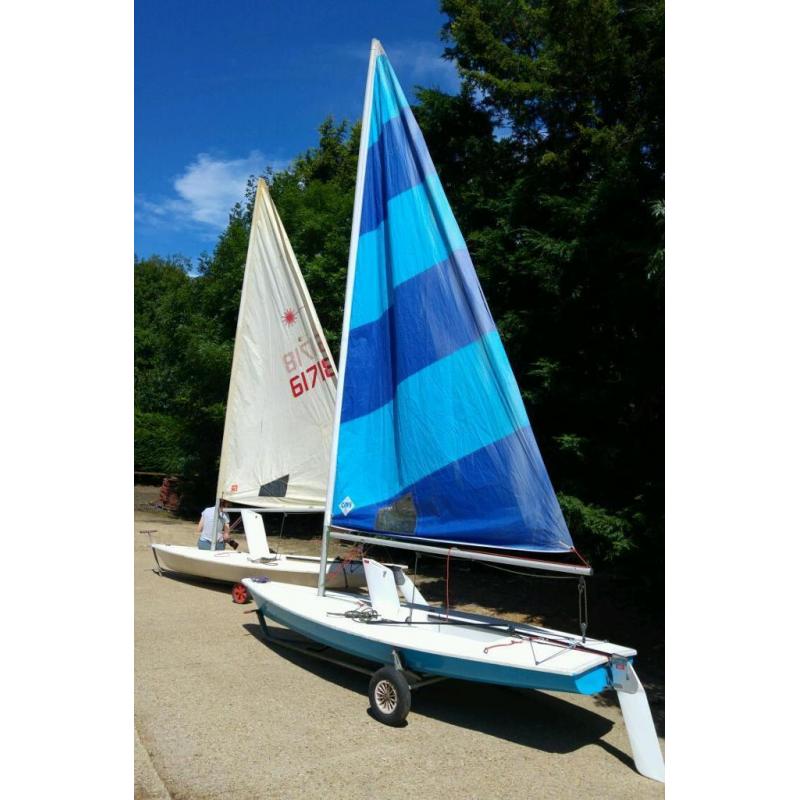 Laser Radial sailing dinghy boat