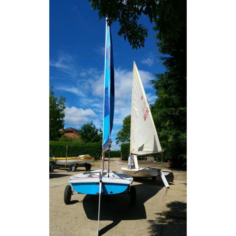 Laser Radial sailing dinghy boat