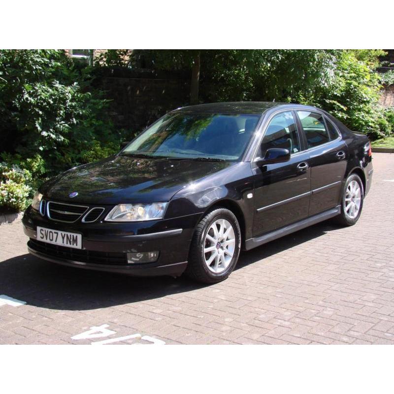 EXCELLENT SPEC!! BLACK 2007 SAAB 9-3 1.8T LINEAR SPORT 4dr, 1 YEAR MOT