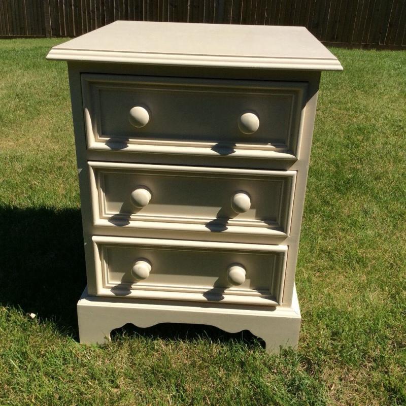 Cream bedside table