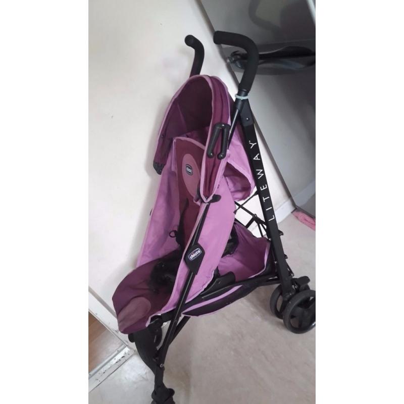 NEW Purple Chicco Litteway Pushchair