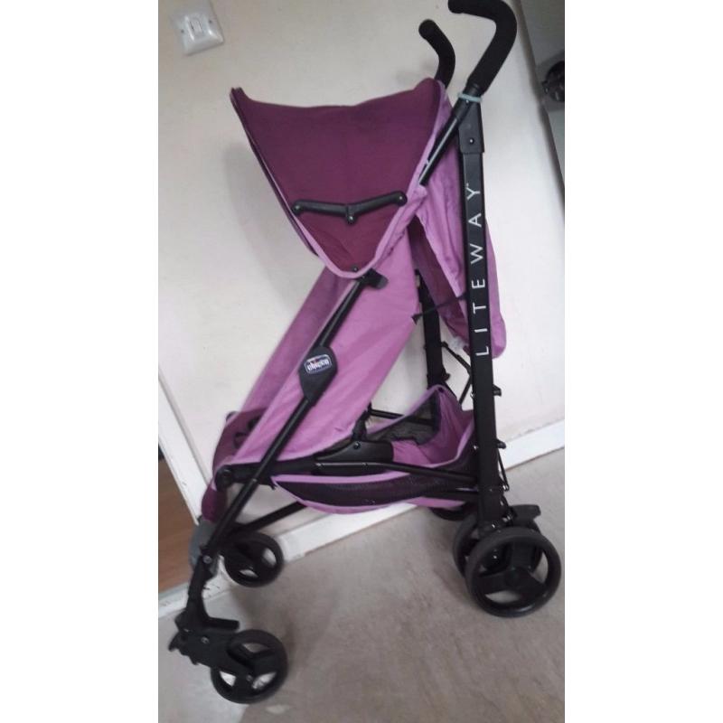 NEW Purple Chicco Litteway Pushchair