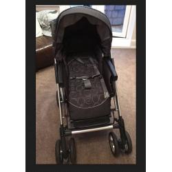 Silver Cross Linear Freeway Pram Pushchair Travel System with Raincovers