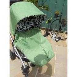 Mamas & Papas Sola Green Pushchair Pram Single Seat Stroller