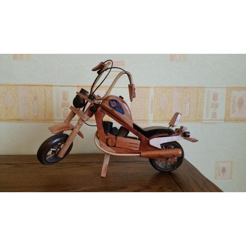 HARLEY DAVIDSON WOODEN CRAFT ORNAMENT